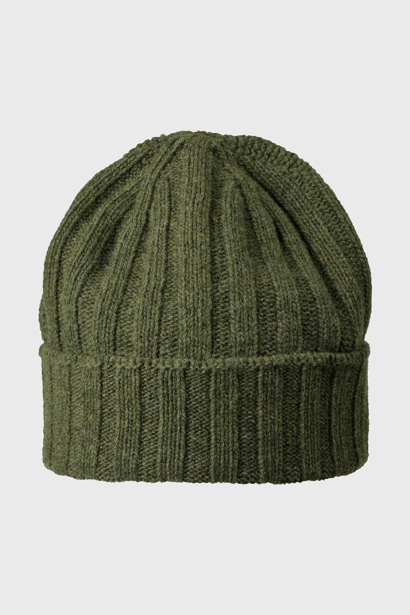 Funktionel beanie i cashmere uld i farven army med blød struktur og langtidsholdbar kvalitet.