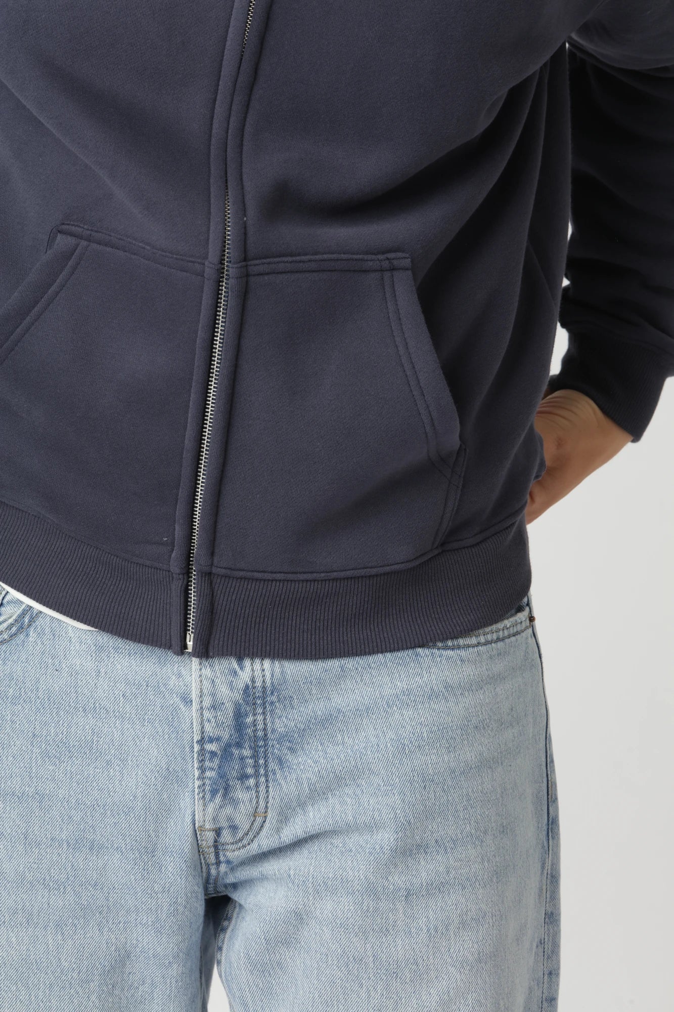 Premium Zipup Hoodie, Navy