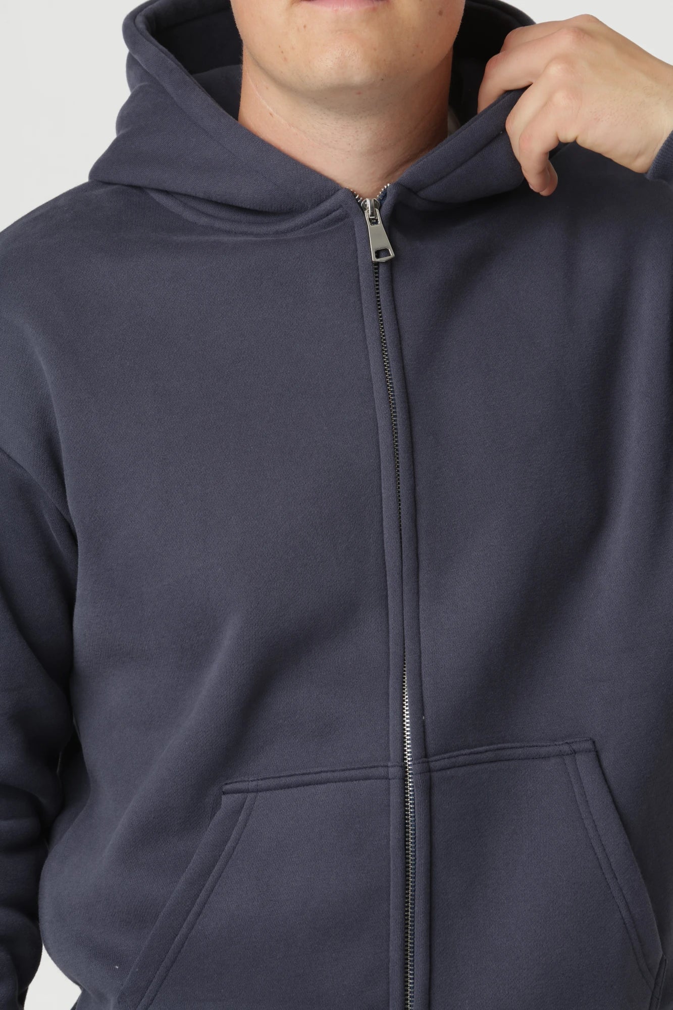 Premium Zipup Hoodie, Navy