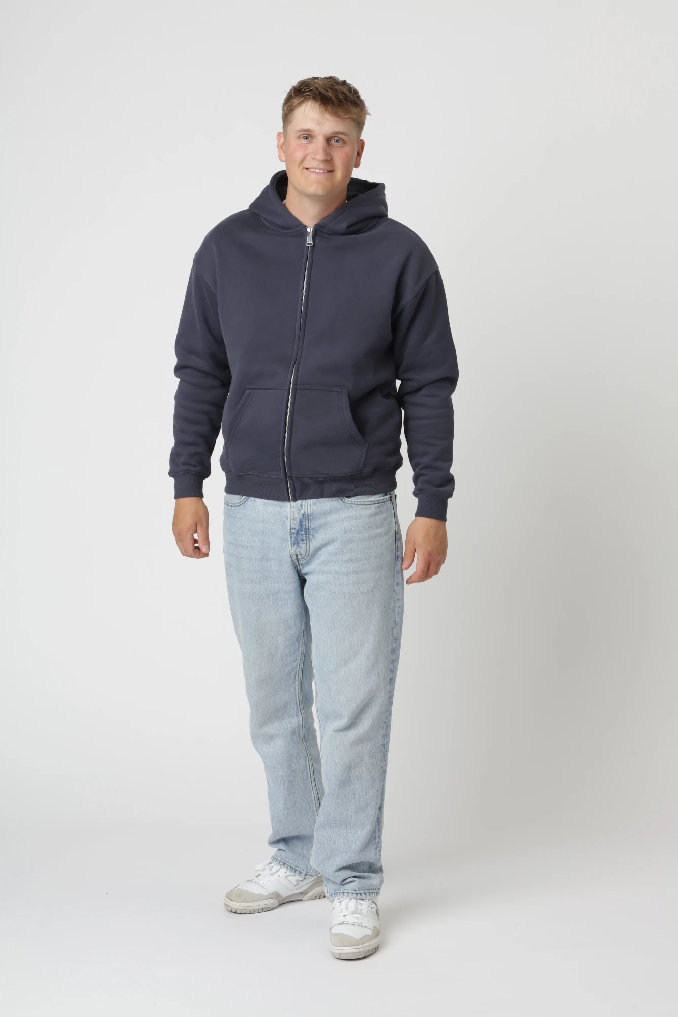 Premium Zipup Hoodie, Navy