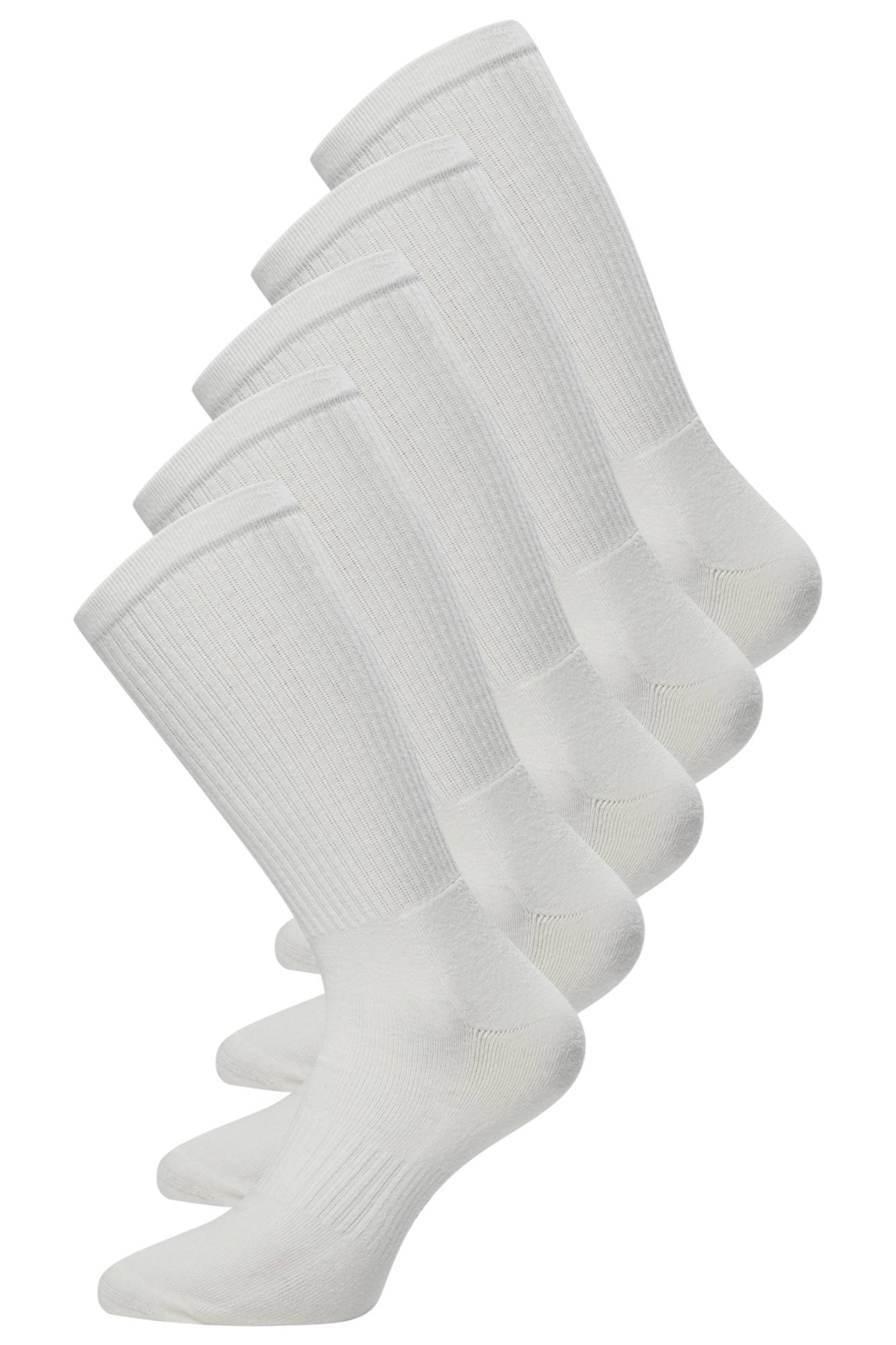 Tidløse Claudio Tennisstrømper 5-pak i Hvid, perfekte til lange dage på fødderne