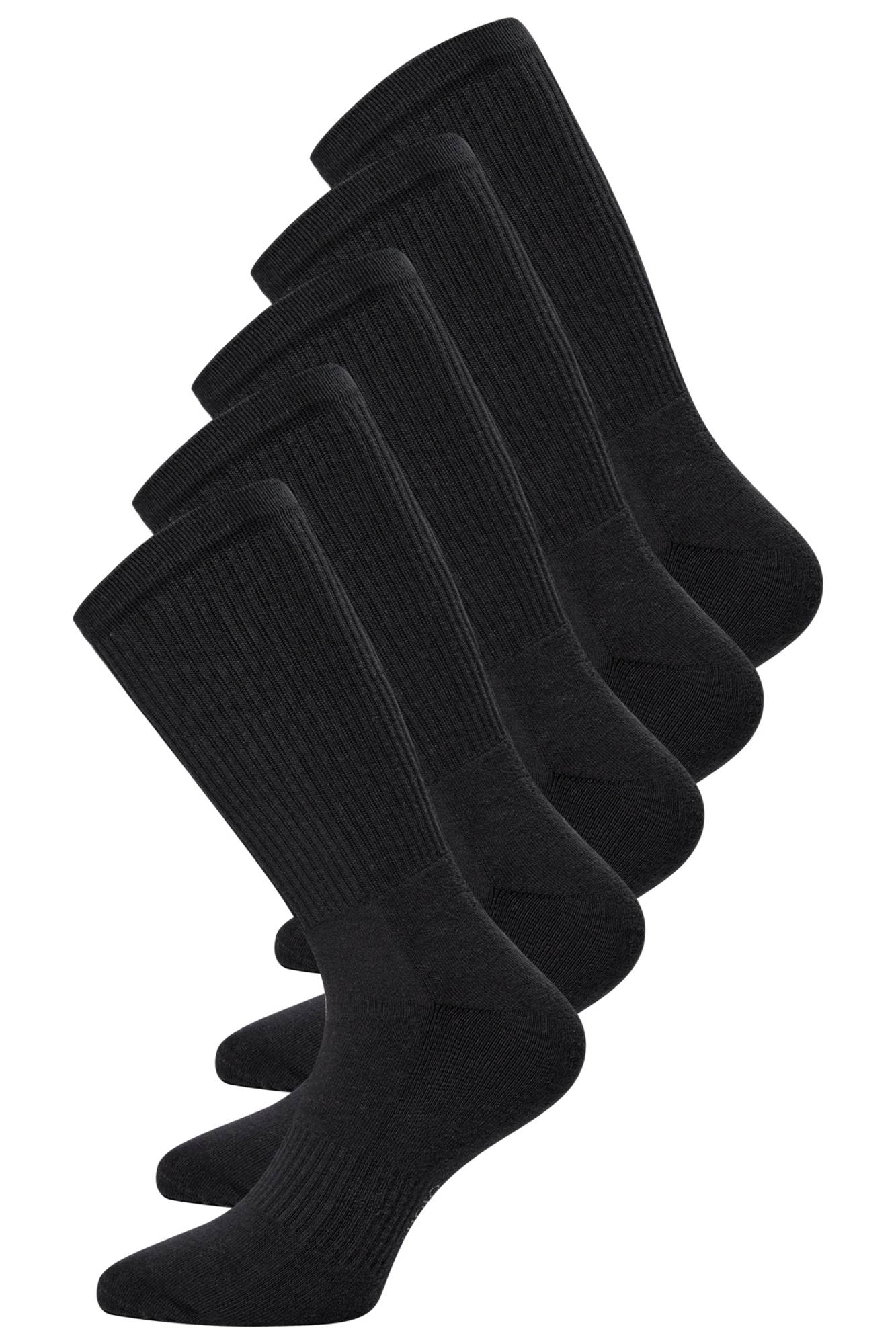 Klassiske Claudio Tennisstrømper 5-pak i Sort til sport og hverdagsbrug