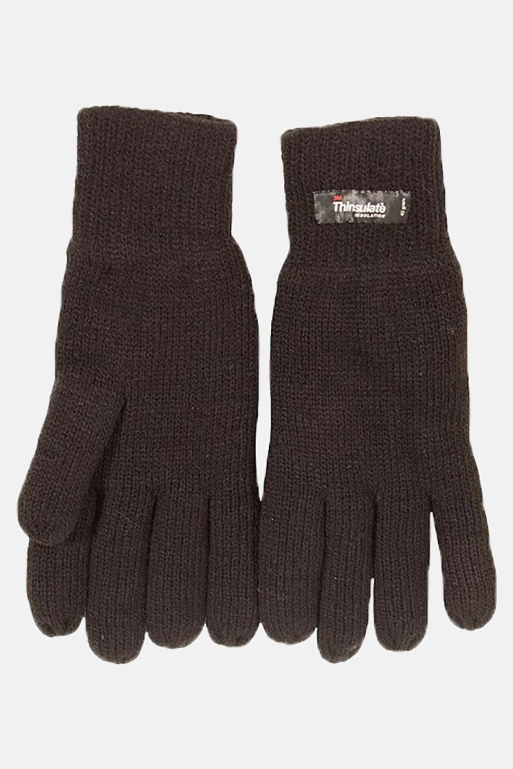 Varm strikket handsker med Thinsulate i farven sort, ideel til kolde vinterdage og daglig brug.