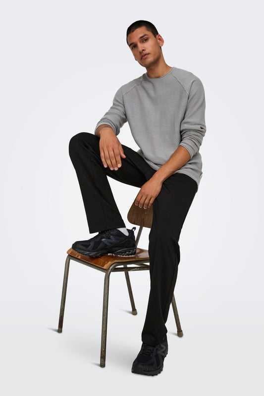 Chino bukser, Regular fit, Sort