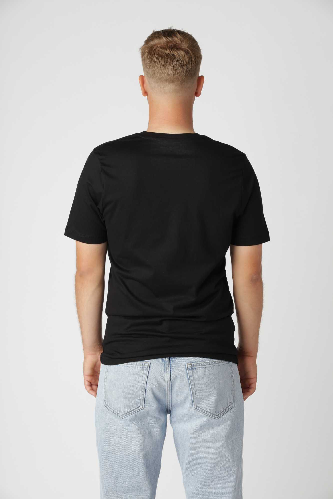 Classic V-hals T-shirt, Sort
