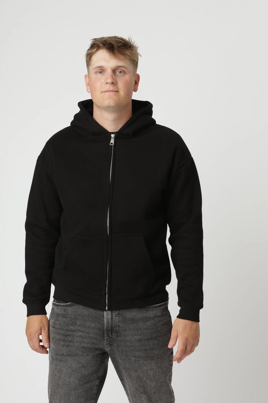 Premium Zipup Hoodie, Sort