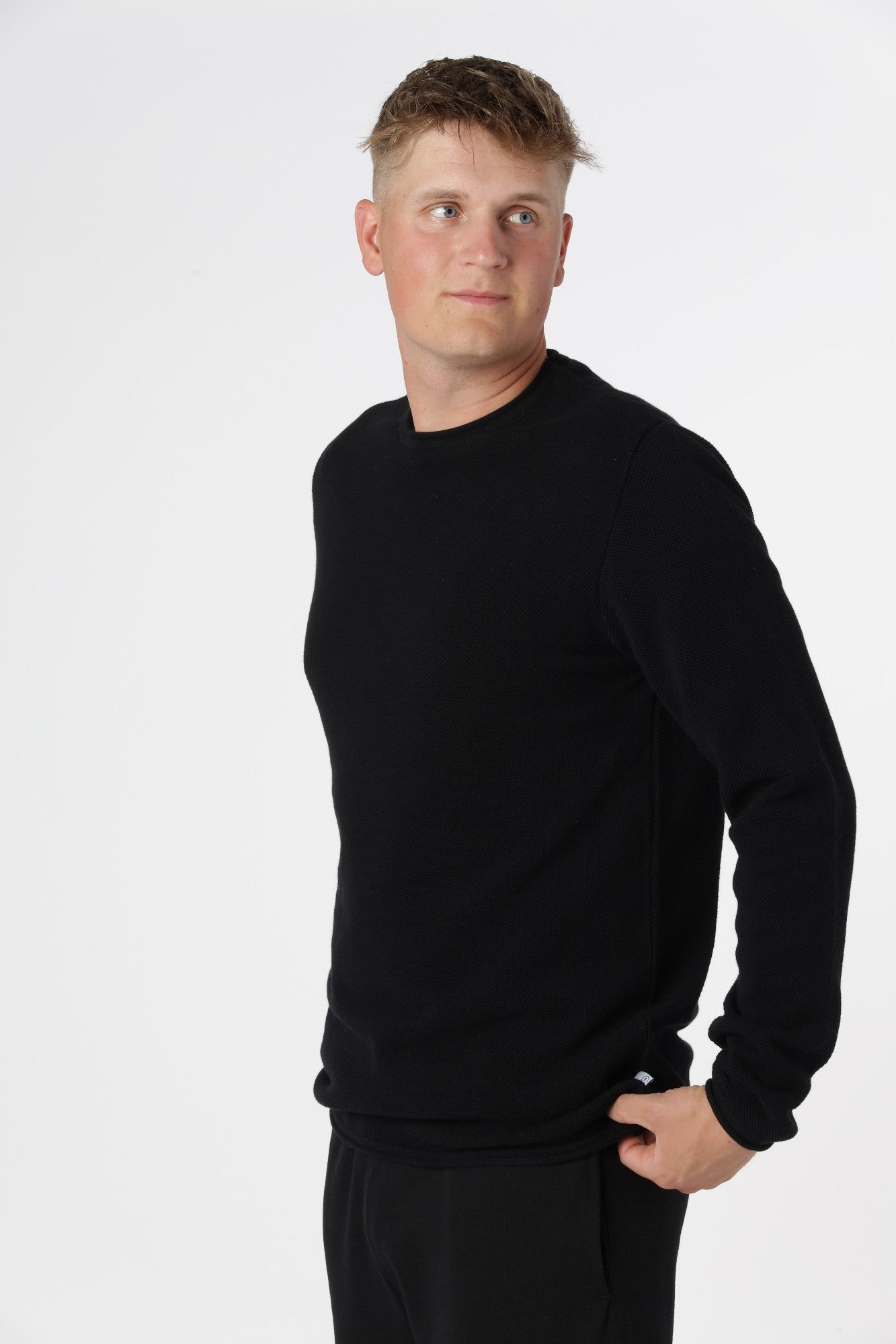 Striktrøje Pep, Black