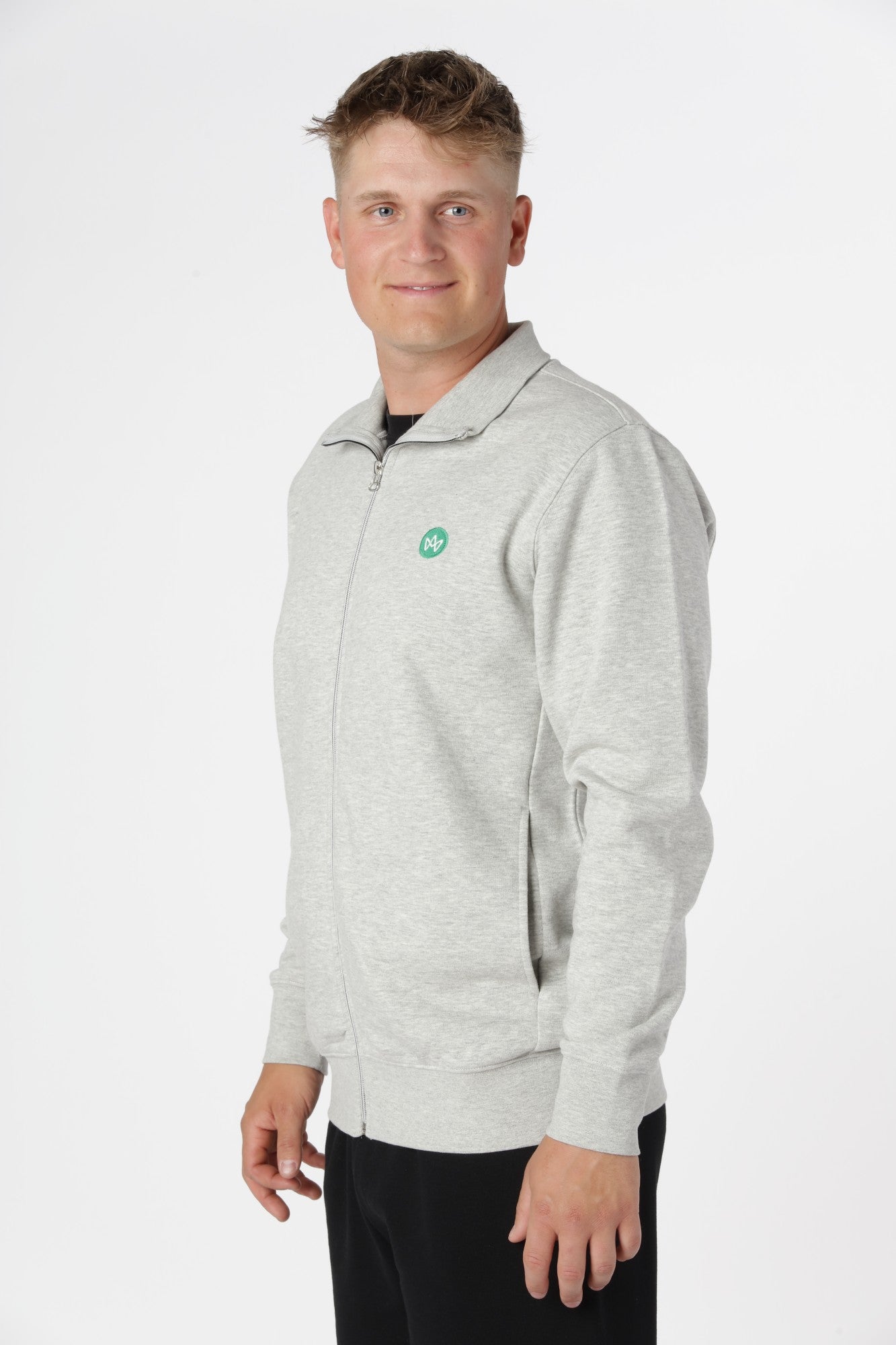 Zip-up Lars, Lt Grey Mix