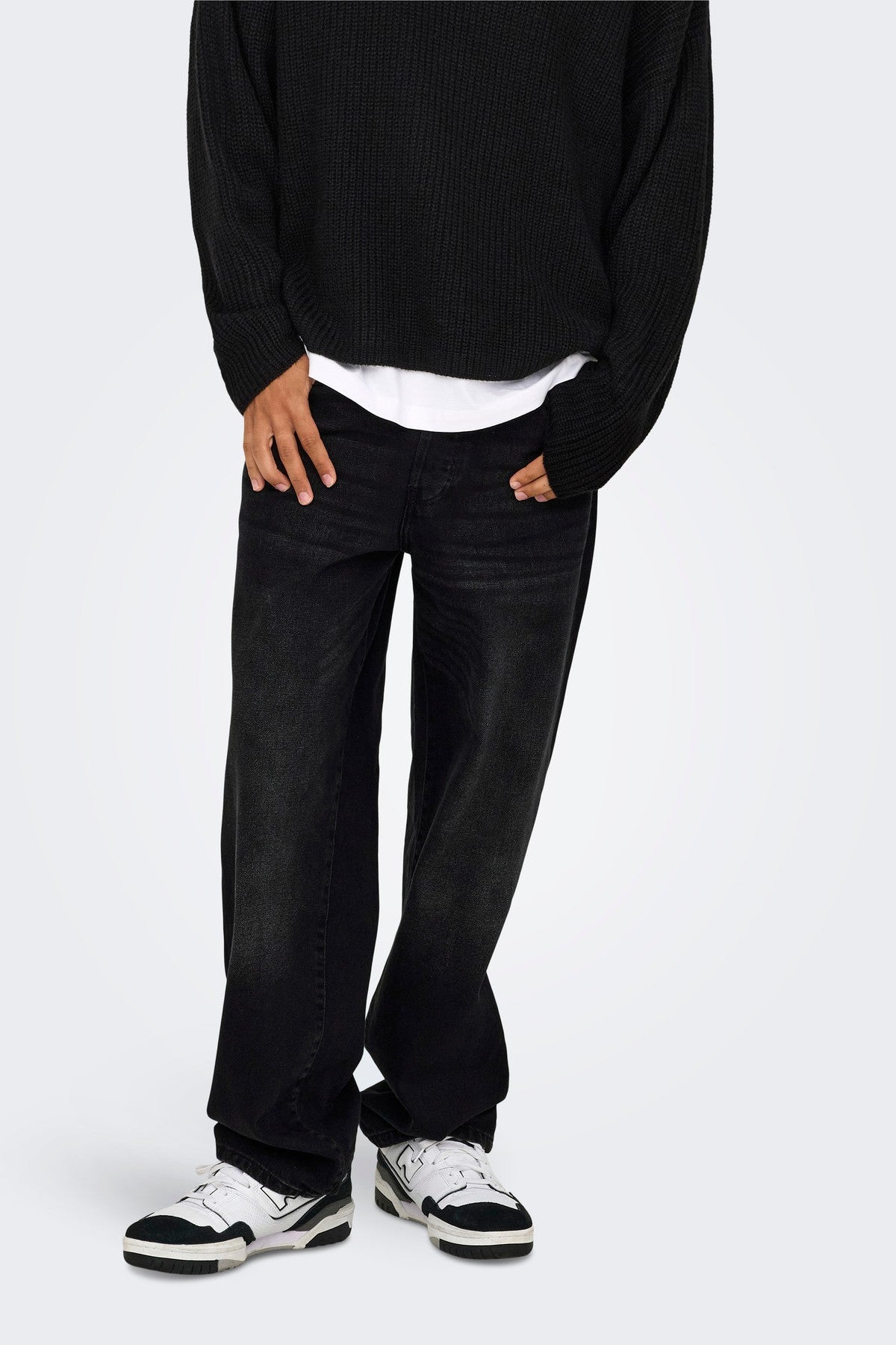 Baggy Jeans, Washed Black