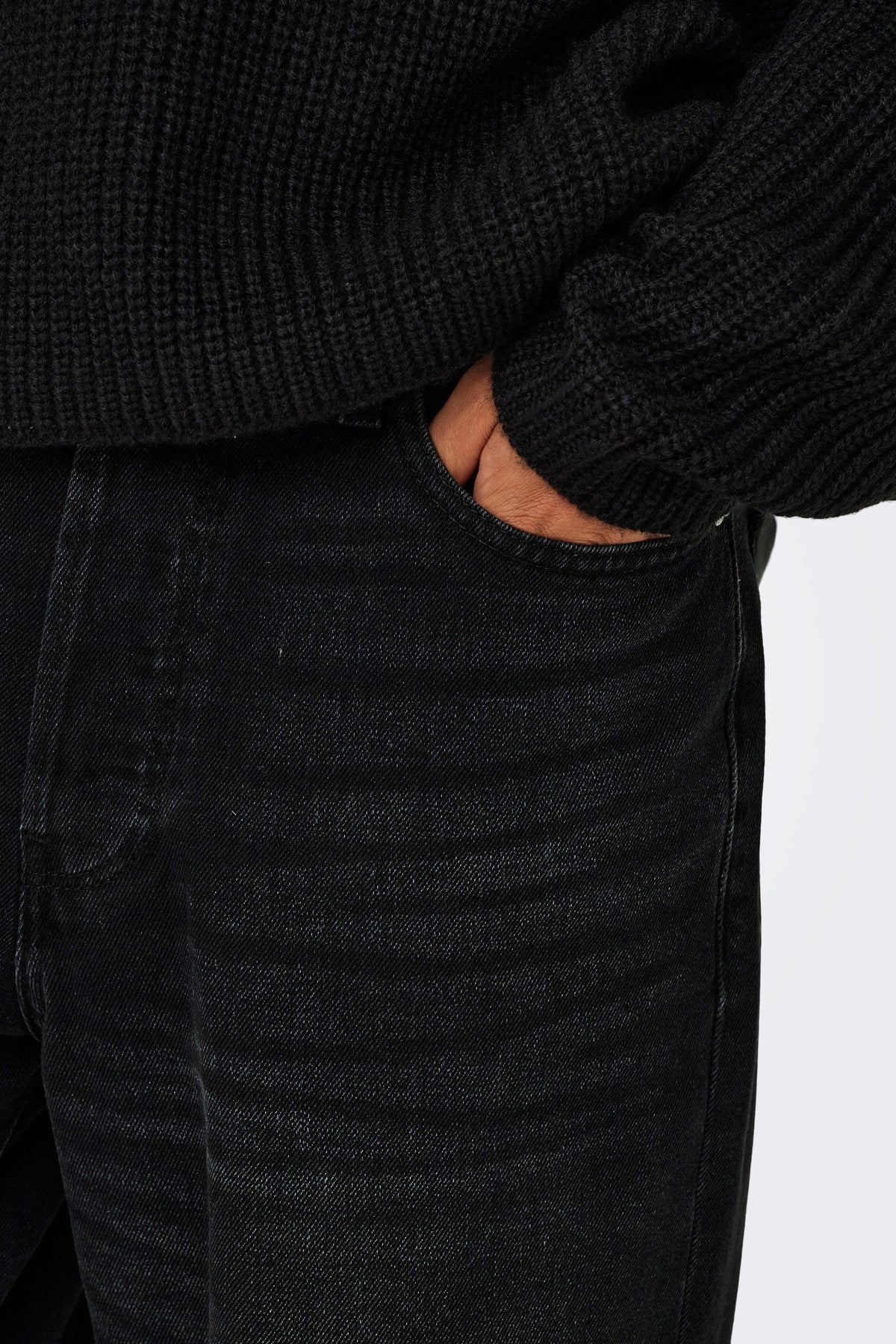 Baggy Jeans, Washed Black