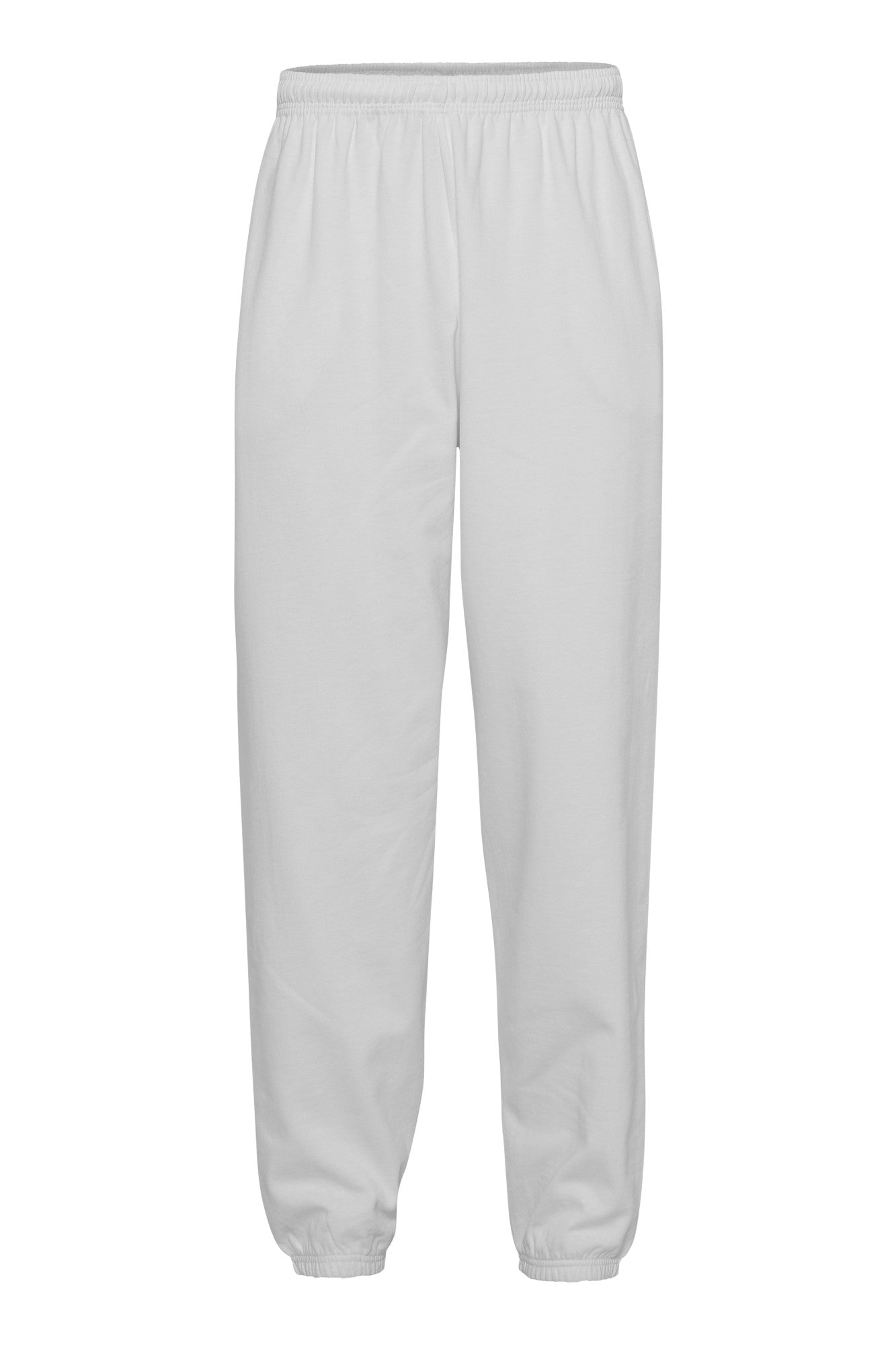 Hvide regular sweatpants i økologisk bomuld og polyester med blød komfort og slidstyrke.