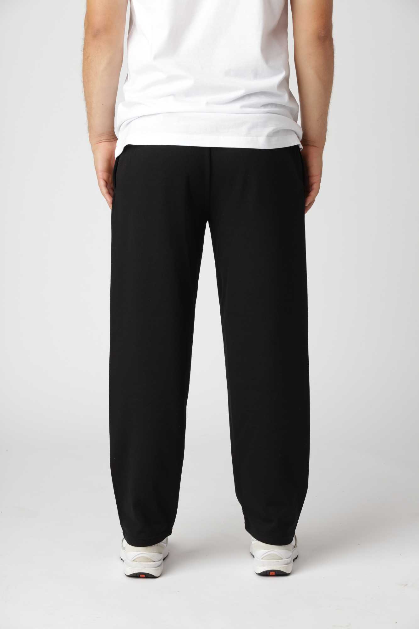Classic Straight Sweatpants, Sort