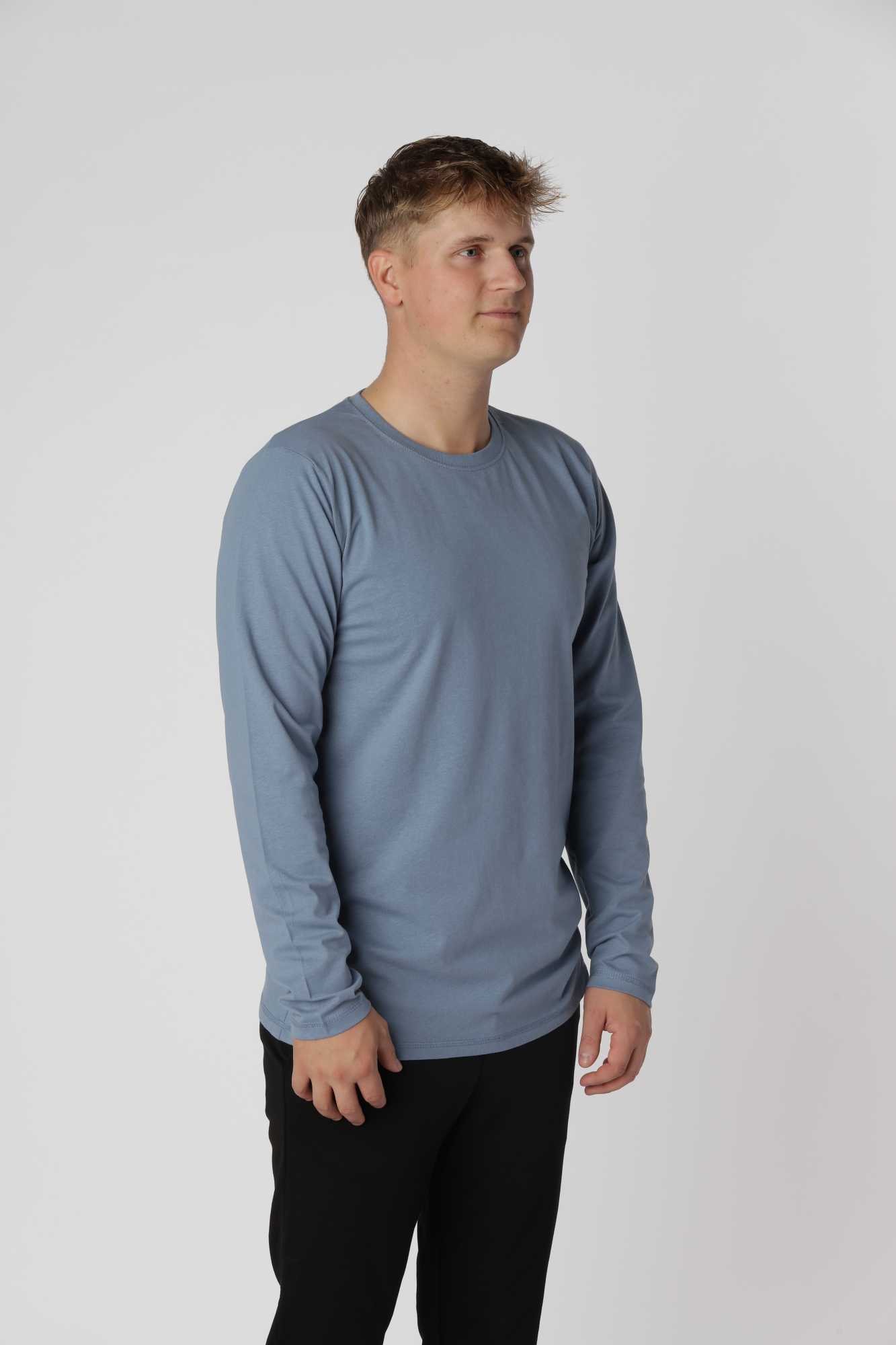 Essential langærmet, Denim