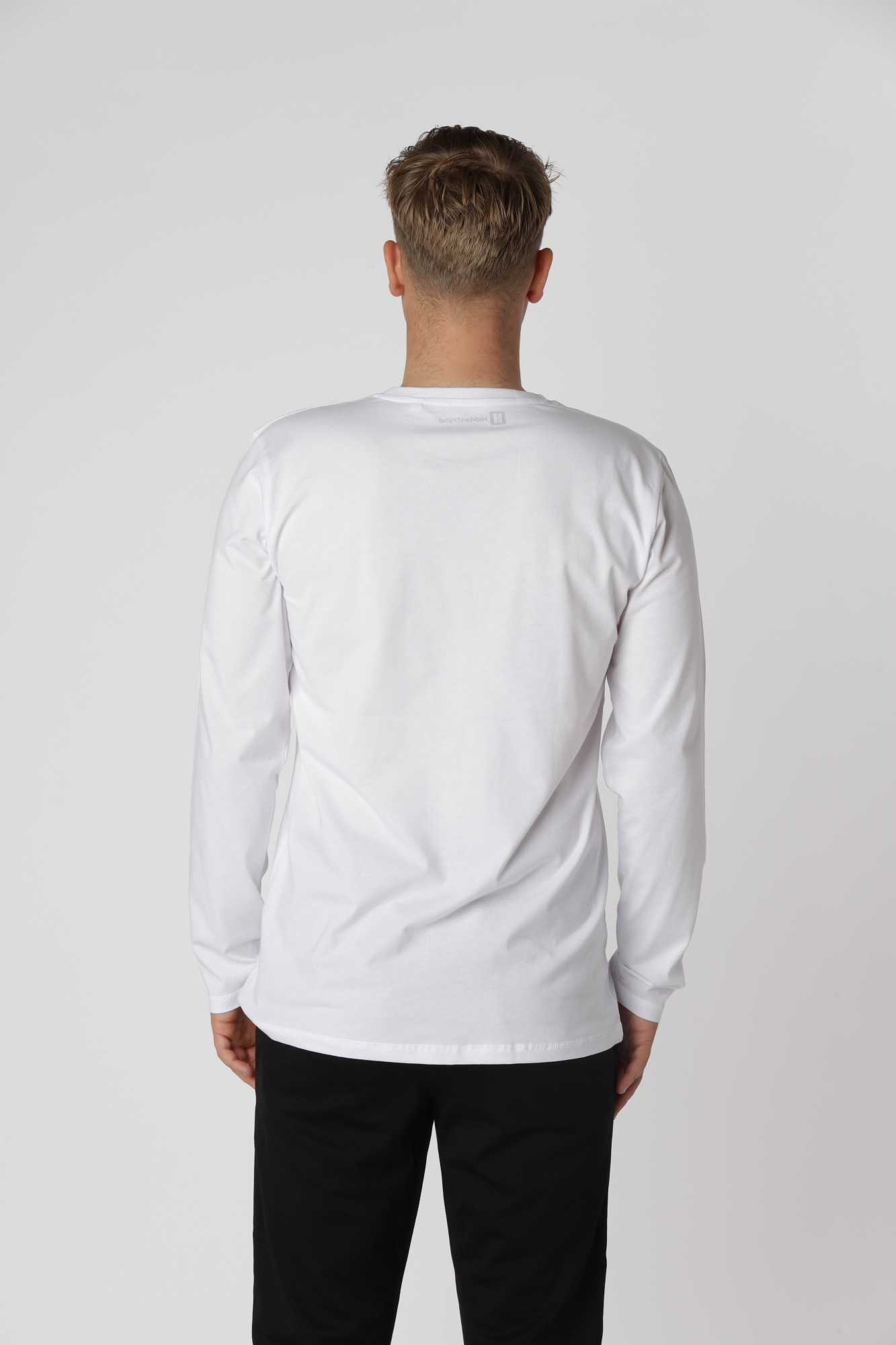Essential langærmet, Hvid