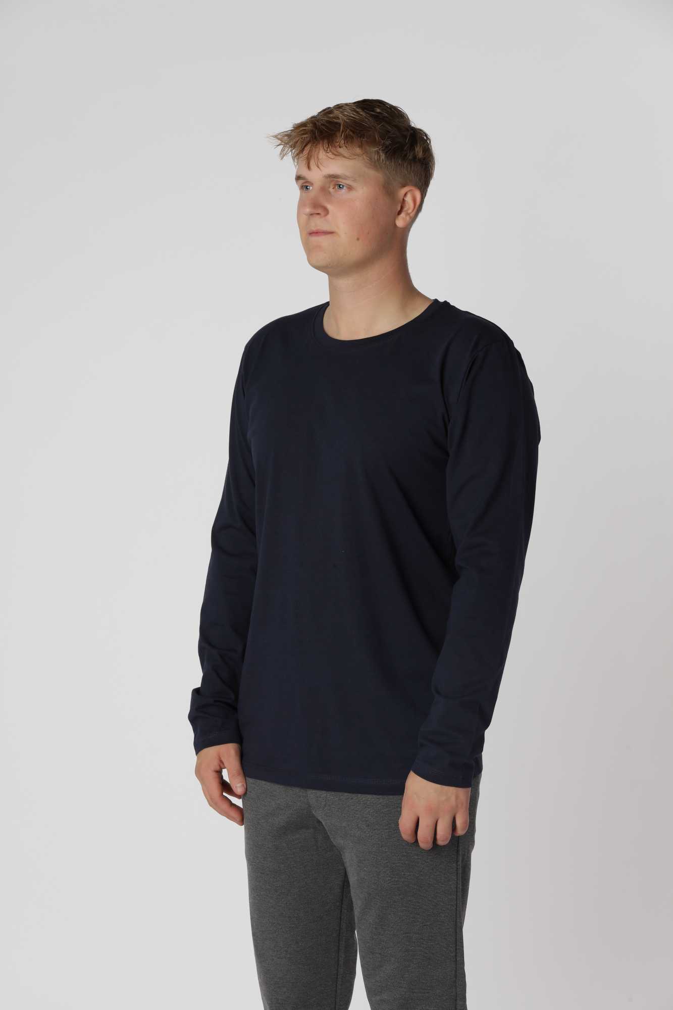 Essential langærmet, Navy