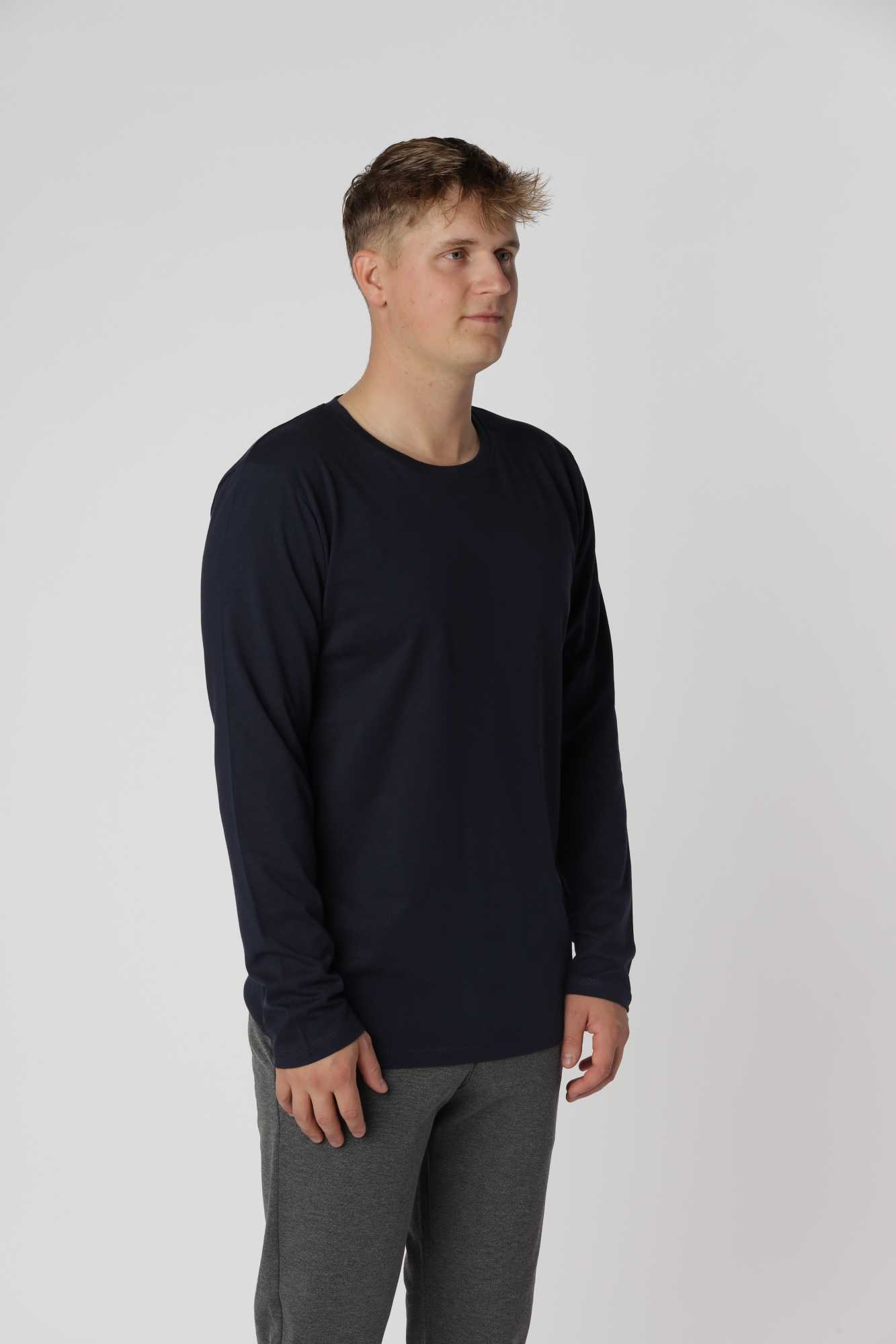 Essential langærmet, Navy