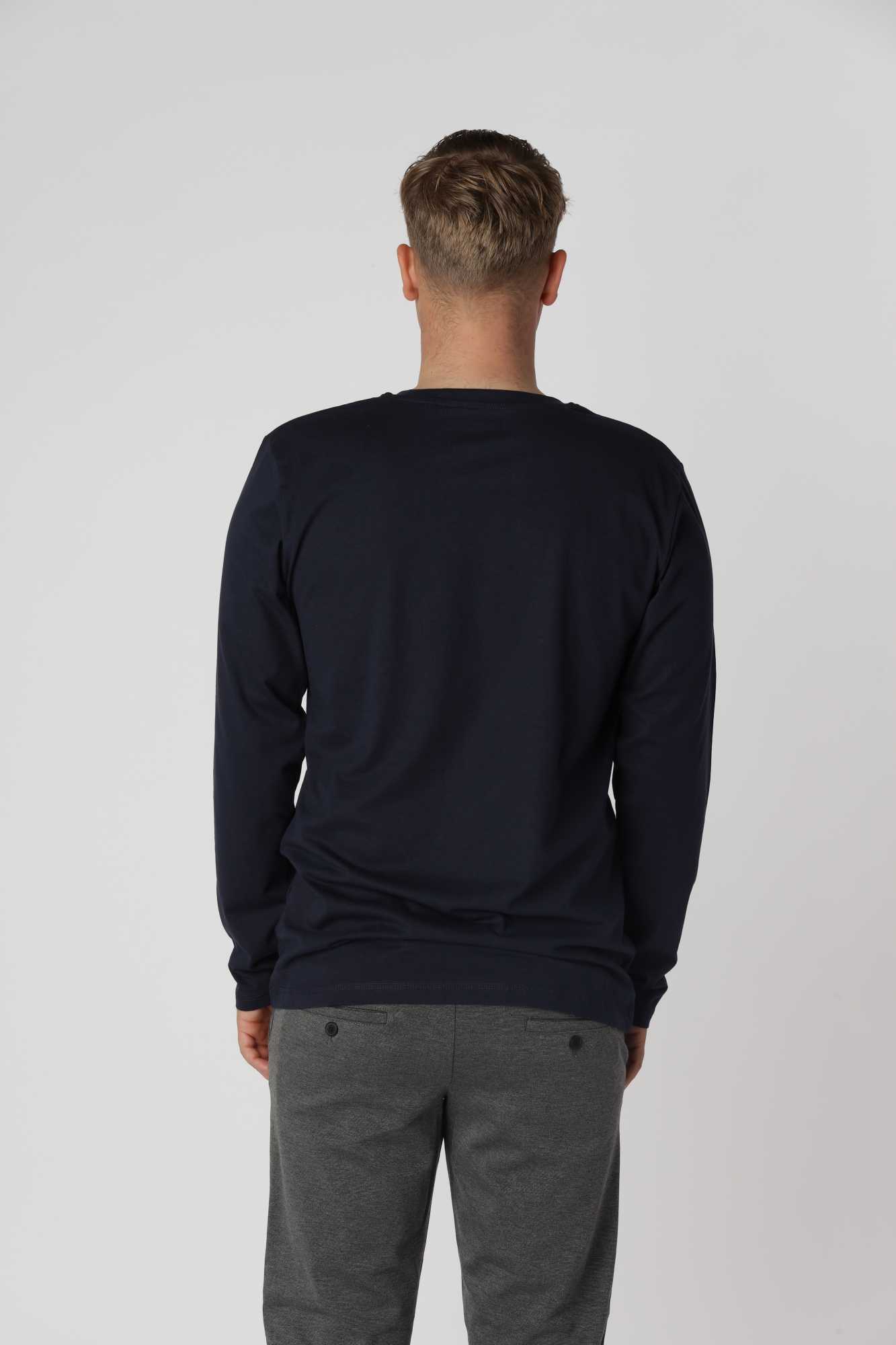 Essential langærmet, Navy