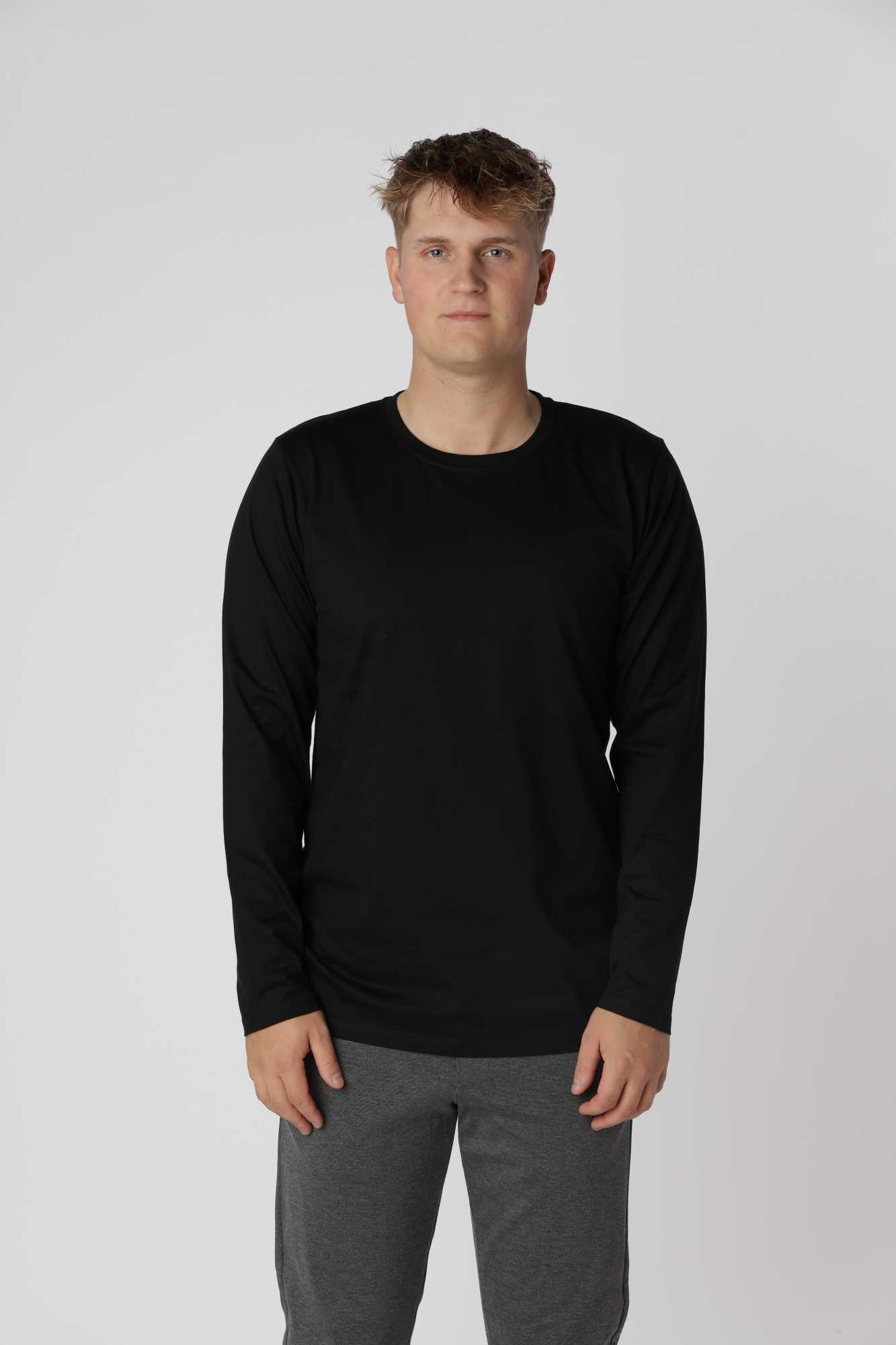 Essential langærmet, Sort