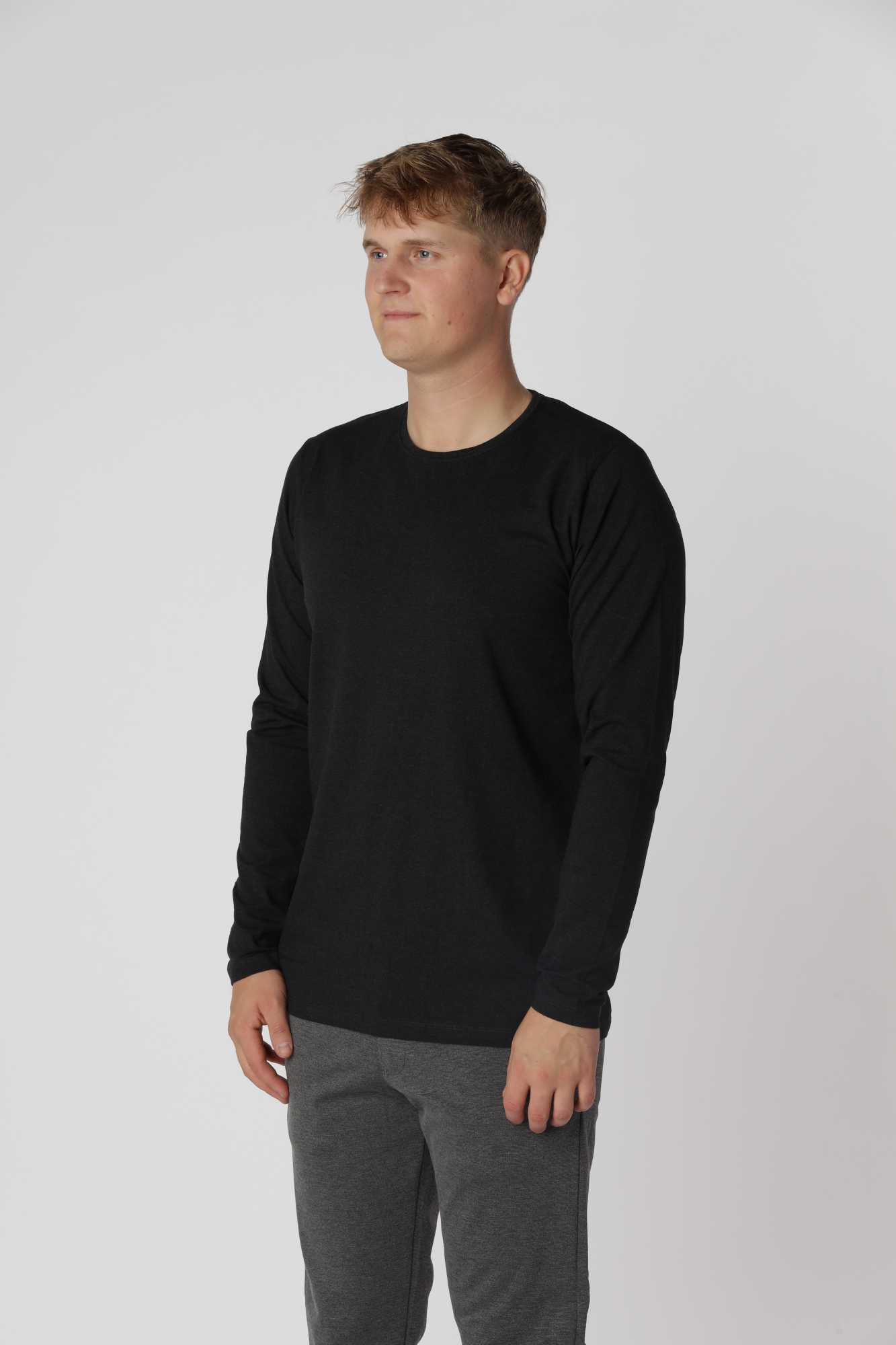 Shape langærmet, Grå Sort