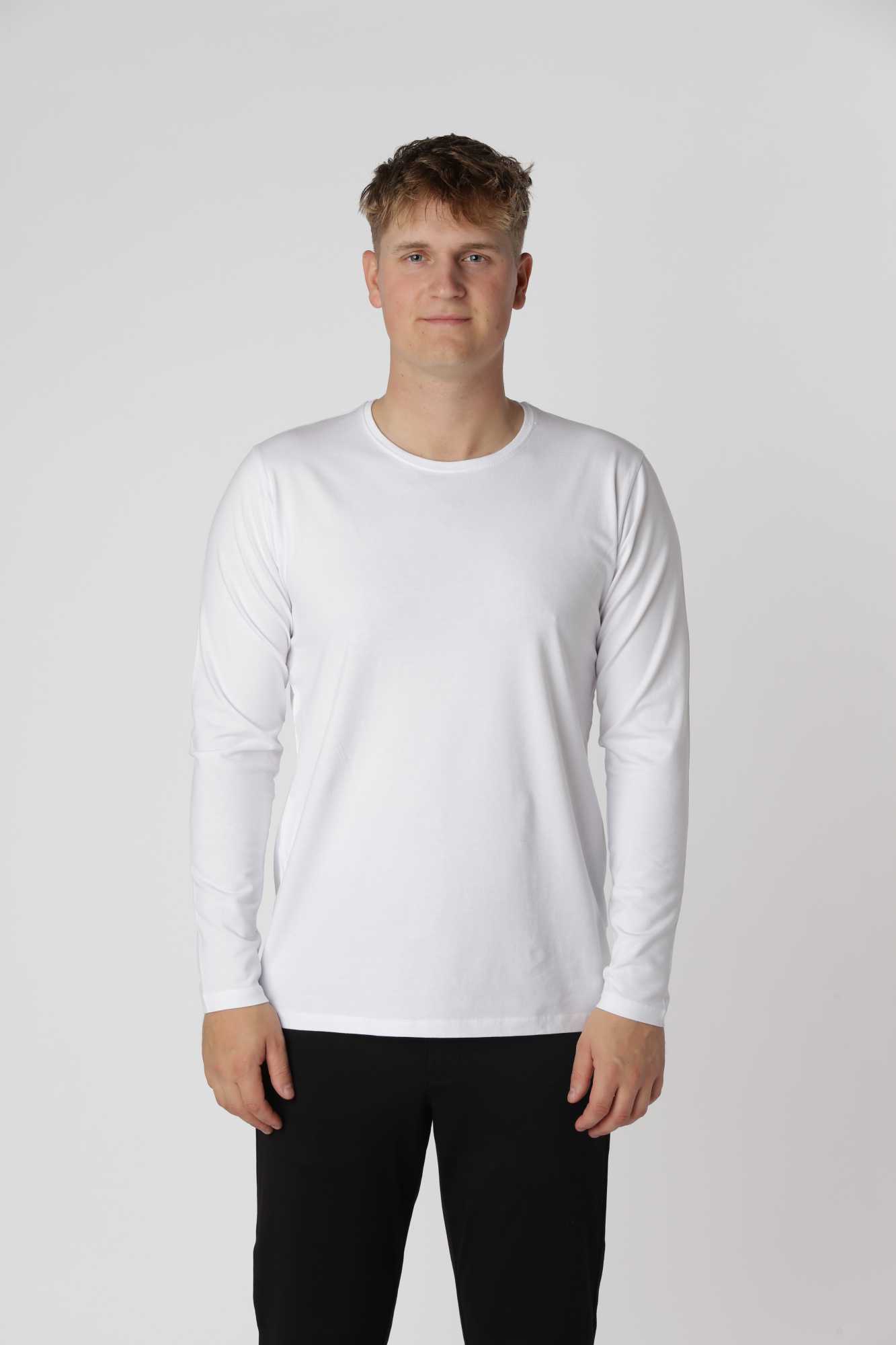 Shape langærmet, Hvid