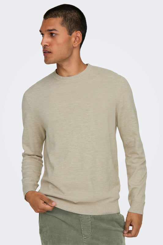 Striktrøje ONSLOUI - Oatmeal
