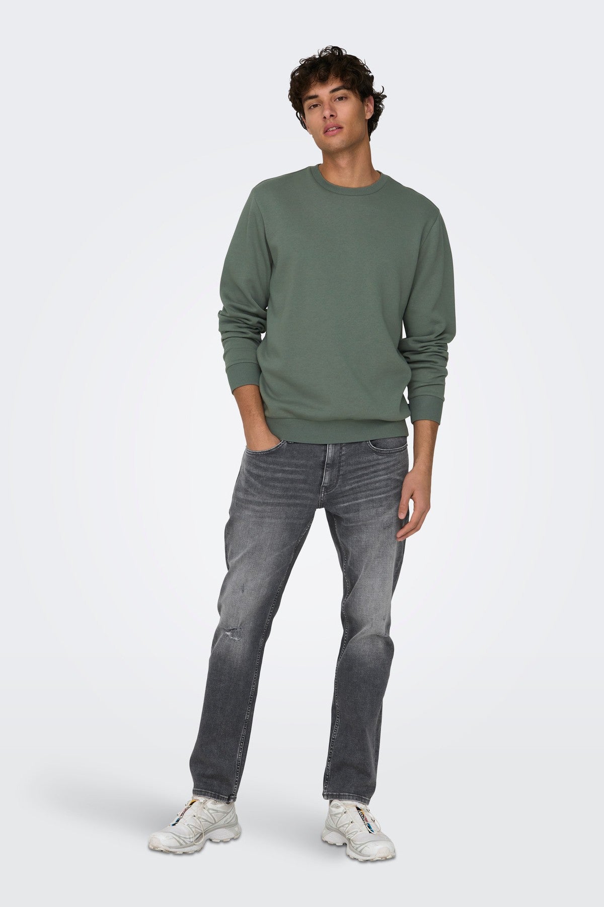 Sweatshirt - ONSCERES - Caster Gray