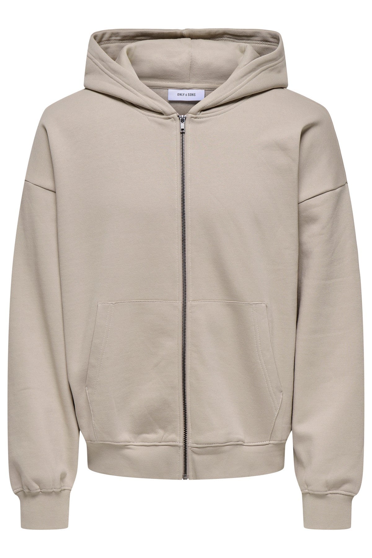 Beige Turner zip-up hoodie i lys beige, nem at kombinere med jeans, chinos eller sweatpants.